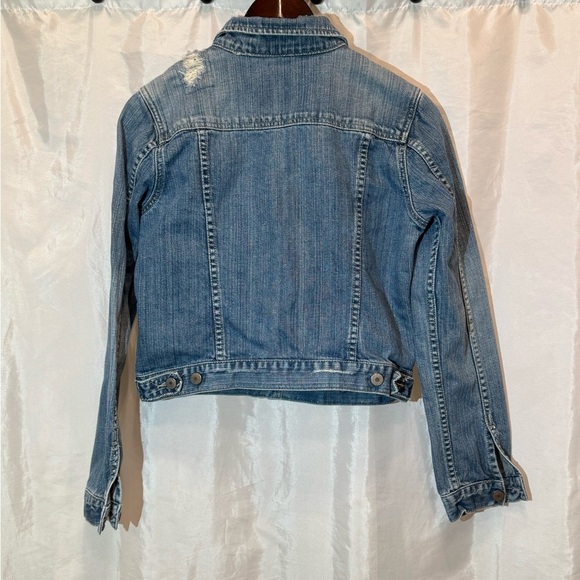 American Eagle Denim Jacket Size Medium – Distressed Classic Jean Jacket - Picture 2 of 7